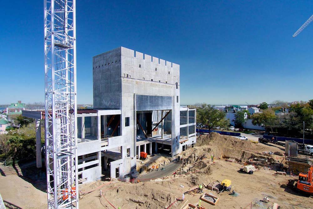 building the hall of Gaillard Auditorium