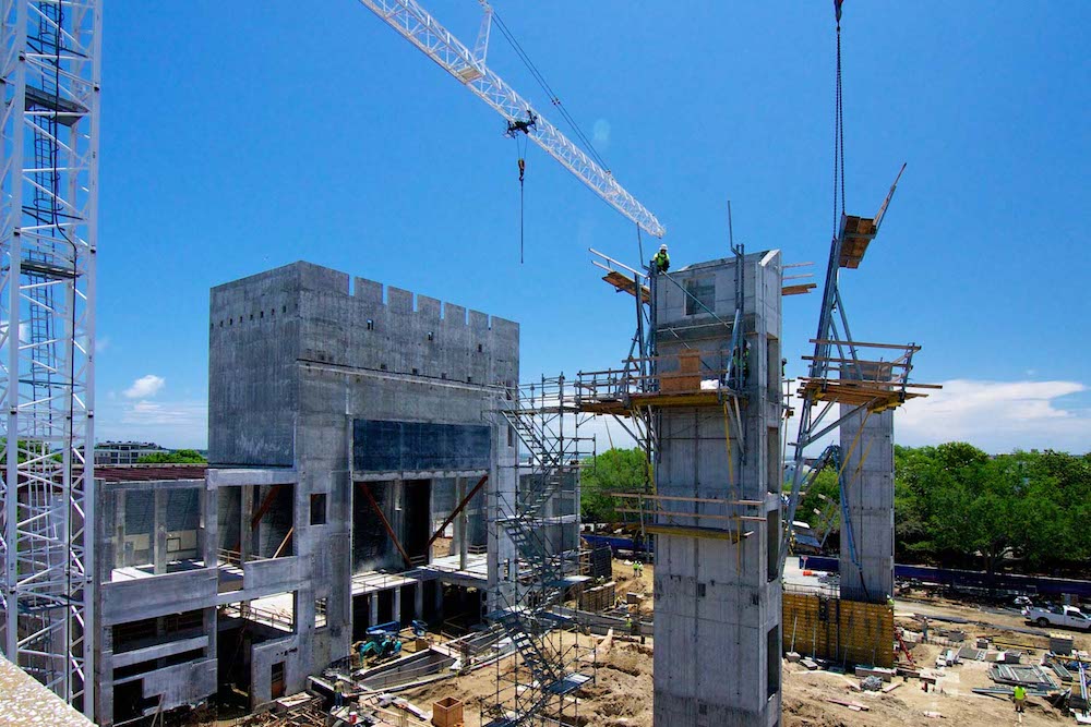 building the hall of Gaillard Auditorium