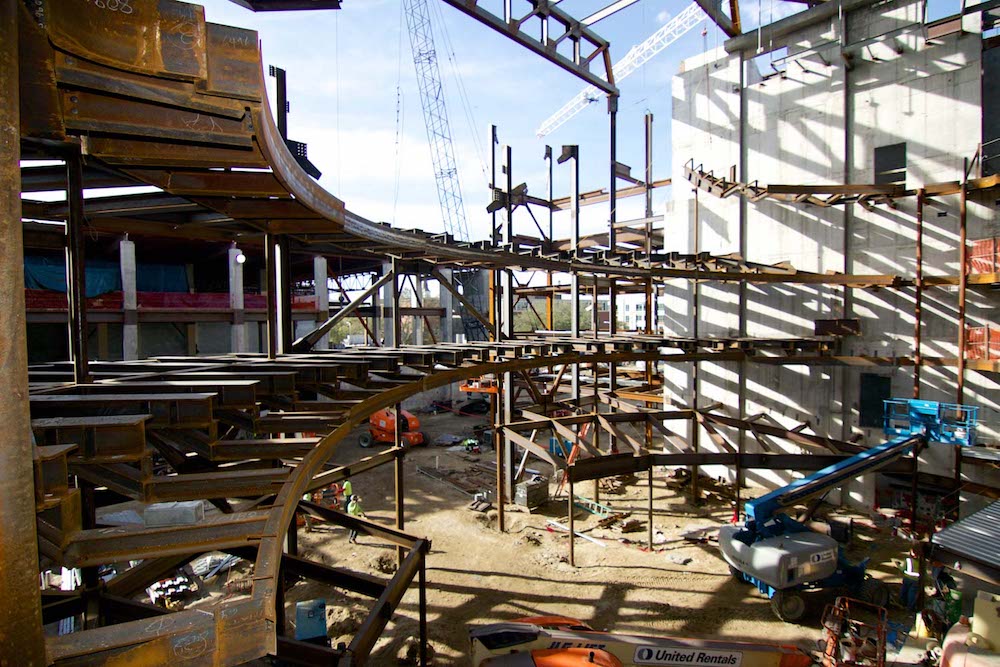 framing of the hall of Gaillard Auditorium