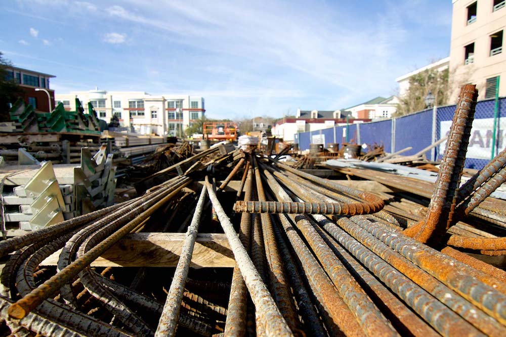 rebar of Gaillard Auditorium