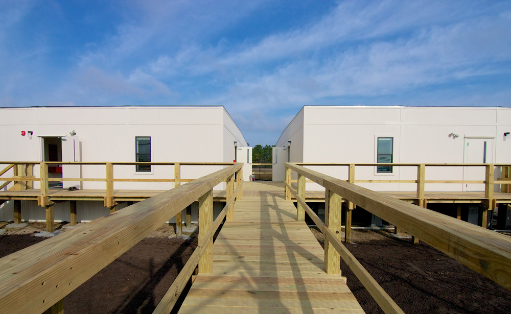 NPTU modular trailers on a highly secure ground