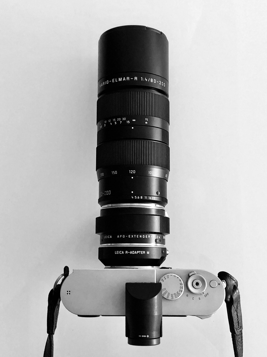 LEICA VARIO-ELMAR-R 80-200 mm f/4 mounted on Leica M240 with Leica APO-Extender 2x